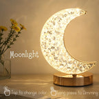 Moon crystal touch night light