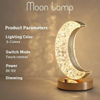 Moon crystal touch night light